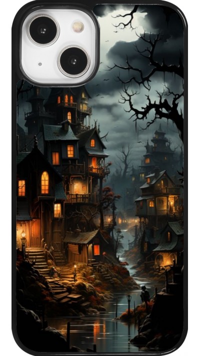 Coque iPhone 14 - Halloween 2024 scary town