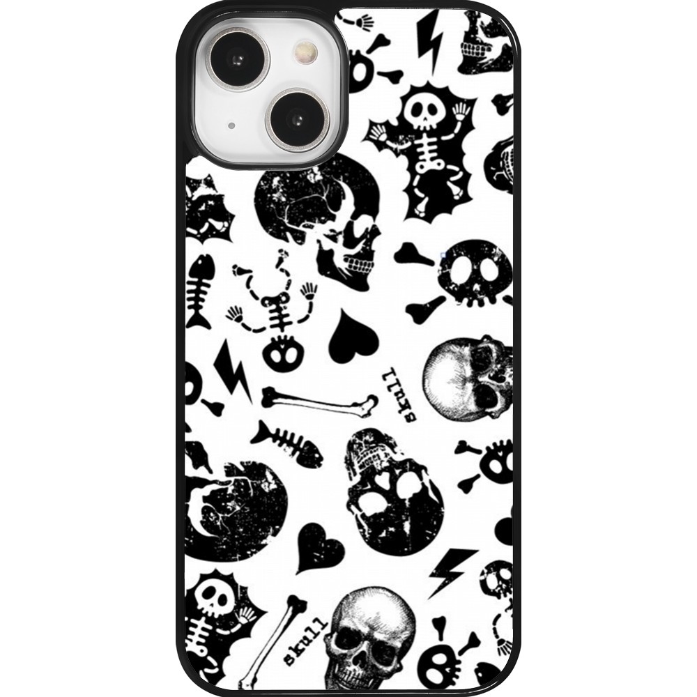 iPhone 14 Case Hülle - Halloween 2024 skeleton mix