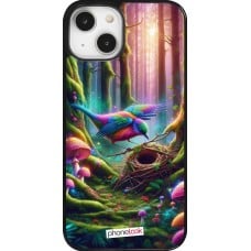 Coque iPhone 14 - Oiseau Nid Forêt