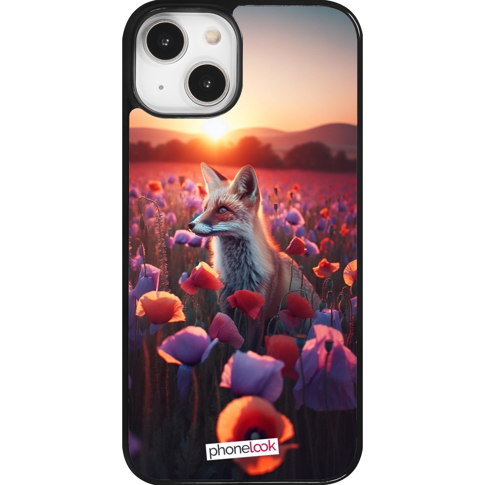 Coque iPhone 14 - Renard pourpre au crépuscule