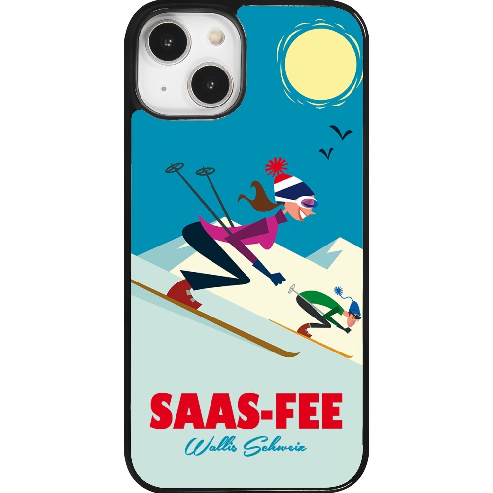 Coque iPhone 14 - Saas-Fee Ski Downhill