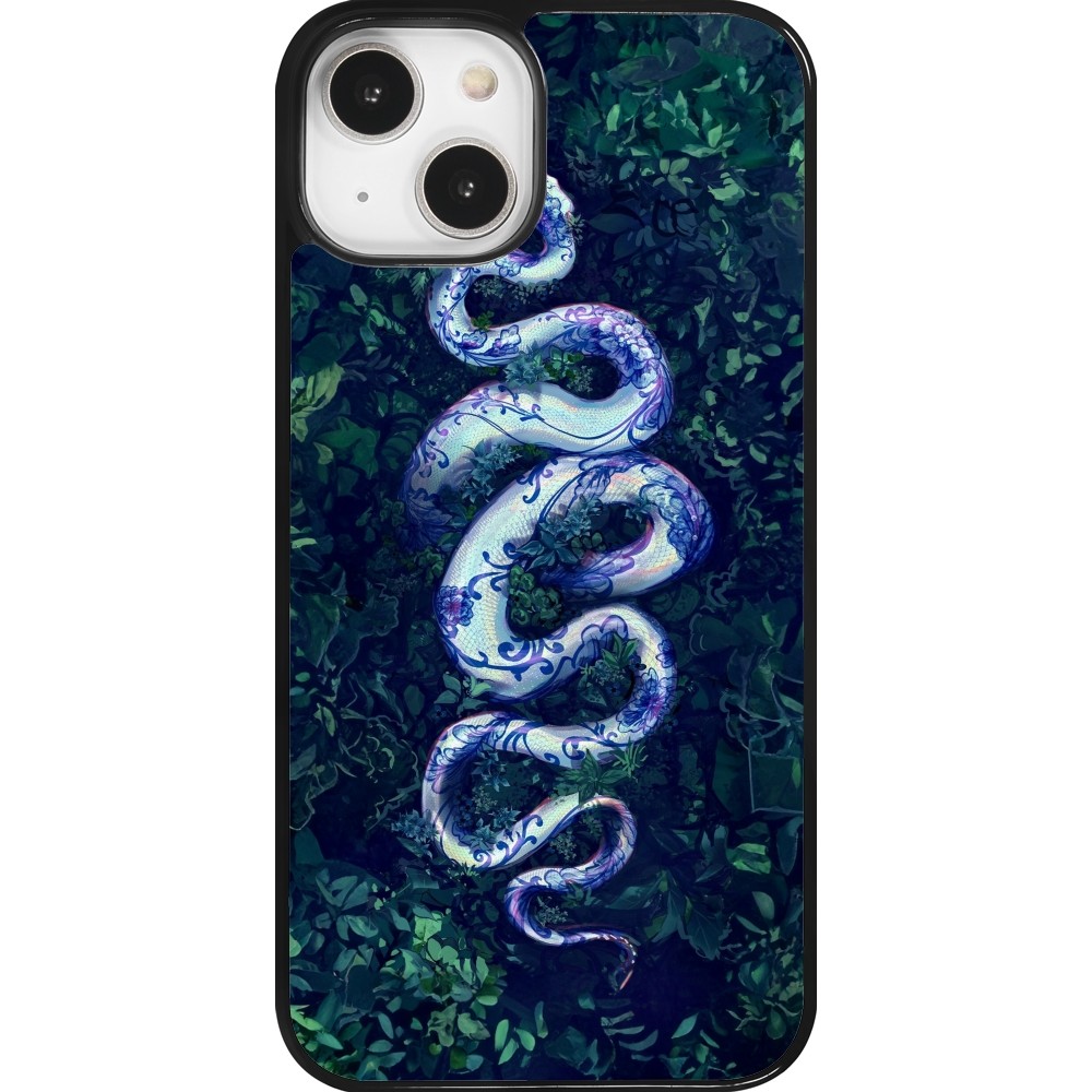 Coque iPhone 14 - Serpent Blue Anaconda