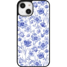 Coque iPhone 14 - Spring 23 watercolor blue flowers