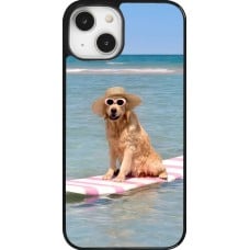 Coque iPhone 14 - Summer Dog on Paddle