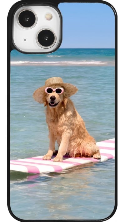 Coque iPhone 14 - Summer Dog on Paddle