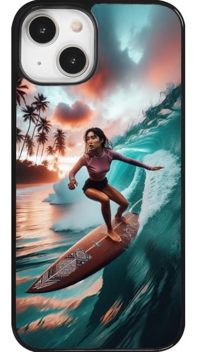 Coque iPhone 14 - Surfeuse Balinaise