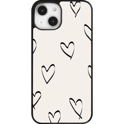 Coque iPhone 14 - Valentine 2023 minimalist hearts