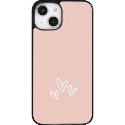 Coque iPhone 14 - Valentine 2023 three minimalist hearts