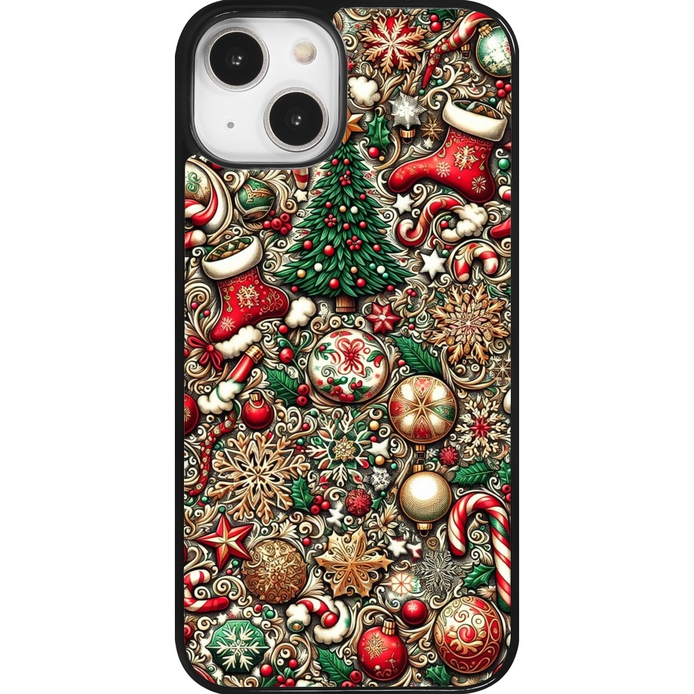 Coque iPhone 14 - Noël 2023 micro pattern