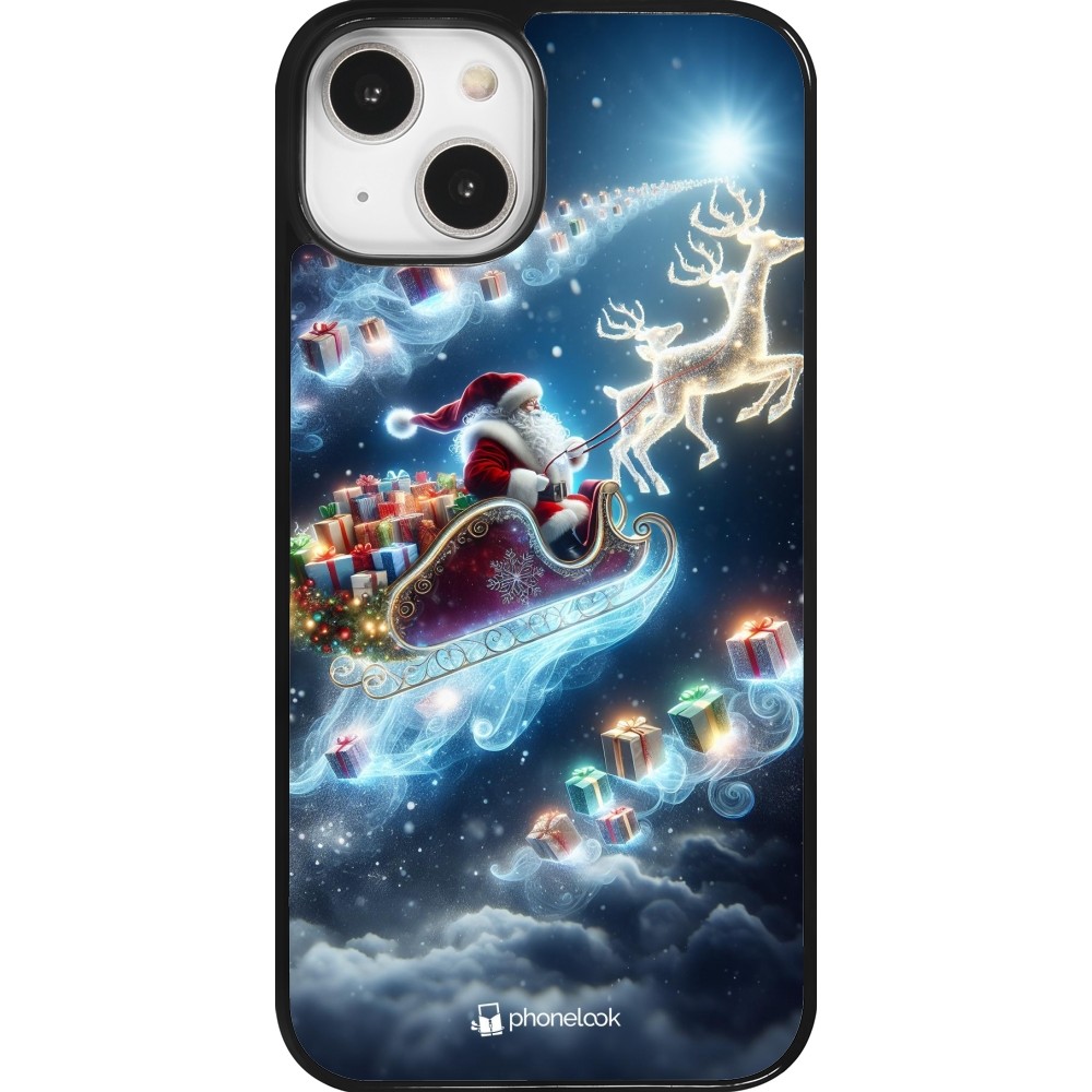 Coque iPhone 14 - Noël 2023 Père Noël enchanté