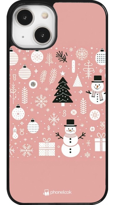 iPhone 14 Case Hülle - Weihnachten 2024 Rose Schneemann Weihnachten