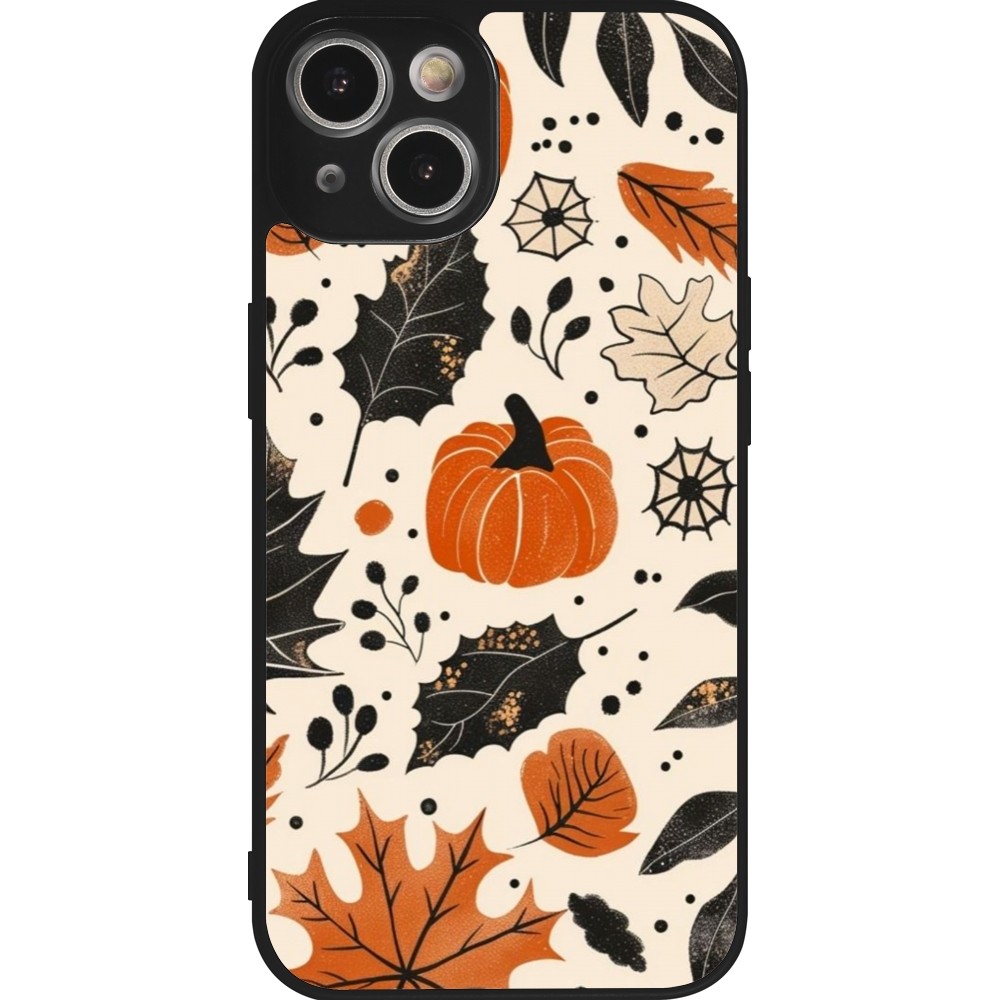 iPhone 14 Case Hülle - Silikon schwarz Autumn 2024 nature