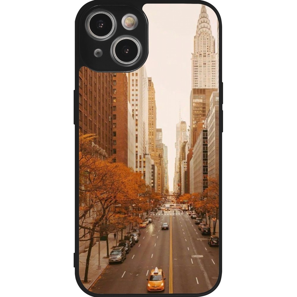 iPhone 14 Case Hülle - Silikon schwarz Autumn 2024 New York city