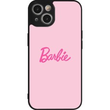 Coque iPhone 14 - Silicone rigide noir Barbie Text