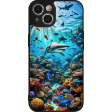 Coque iPhone 14 - Silicone rigide noir Bora Bora Mer et Merveilles