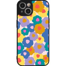 Coque iPhone 14 - Silicone rigide noir Easter 2024 flower power