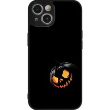 Coque iPhone 14 - Silicone rigide noir Halloween 2023 discreet pumpkin