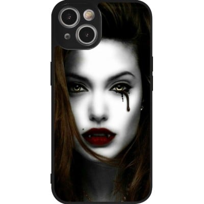 Coque iPhone 14 - Silicone rigide noir Halloween 2023 gothic vampire