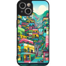 Coque iPhone 14 - Silicone rigide noir Medellin Comuna 13 Art