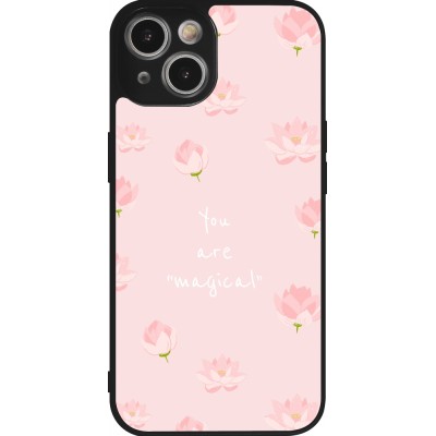 Coque iPhone 14 - Silicone rigide noir Mom 2023 your are magical