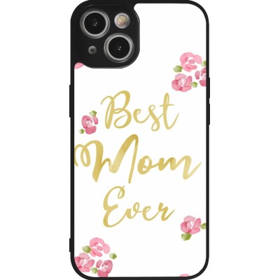 Coque iPhone 14 - Silicone rigide noir Mom 2024 best Mom ever