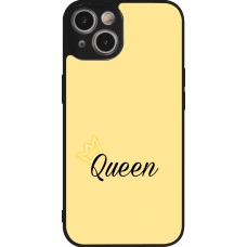 Coque iPhone 14 - Silicone rigide noir Mom 2024 Queen