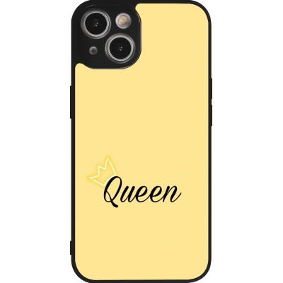 Coque iPhone 14 - Silicone rigide noir Mom 2024 Queen