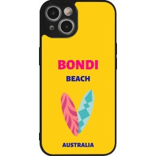 Coque iPhone 14 - Silicone rigide noir Pop Summer Destination Bondi