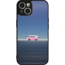 Coque iPhone 14 - Silicone rigide noir Spring 23 pink bus