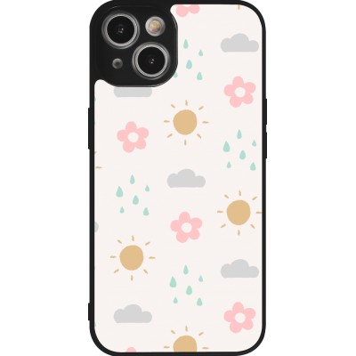 Coque iPhone 14 - Silicone rigide noir Spring 23 weather