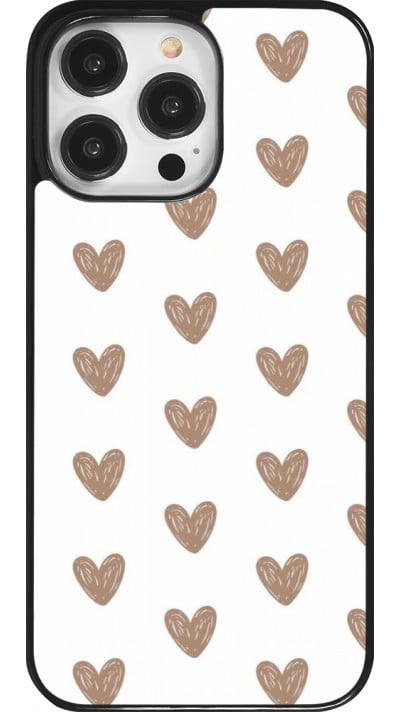 Coque iPhone 14 Pro Max - Autumn 2024 brown hearts