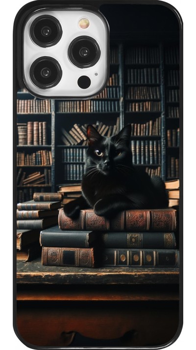 Coque iPhone 14 Pro Max - Chat livres sombres