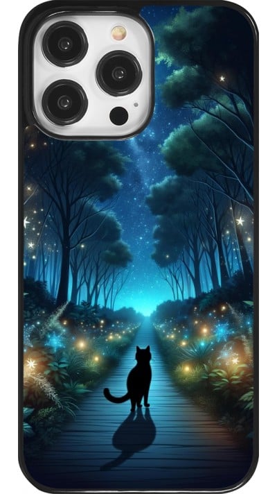 iPhone 14 Pro Max Case Hülle - Schwarze Katze Spaziergang