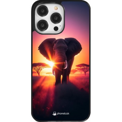 Coque iPhone 14 Pro Max - Elephant Sunrise Beauty