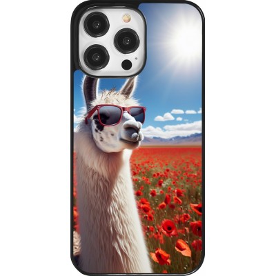 Coque iPhone 14 Pro Max - Lama Chic en Coquelicot