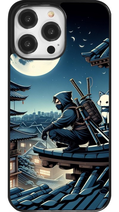 Coque iPhone 14 Pro Max - Ninja sous la lune