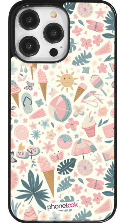 Coque iPhone 14 Pro Max - Summer Pink Pattern