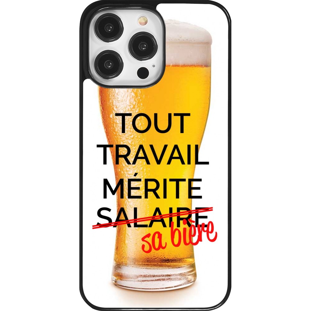 Coque iPhone 14 Pro Max - Tout travail mérite sa bière