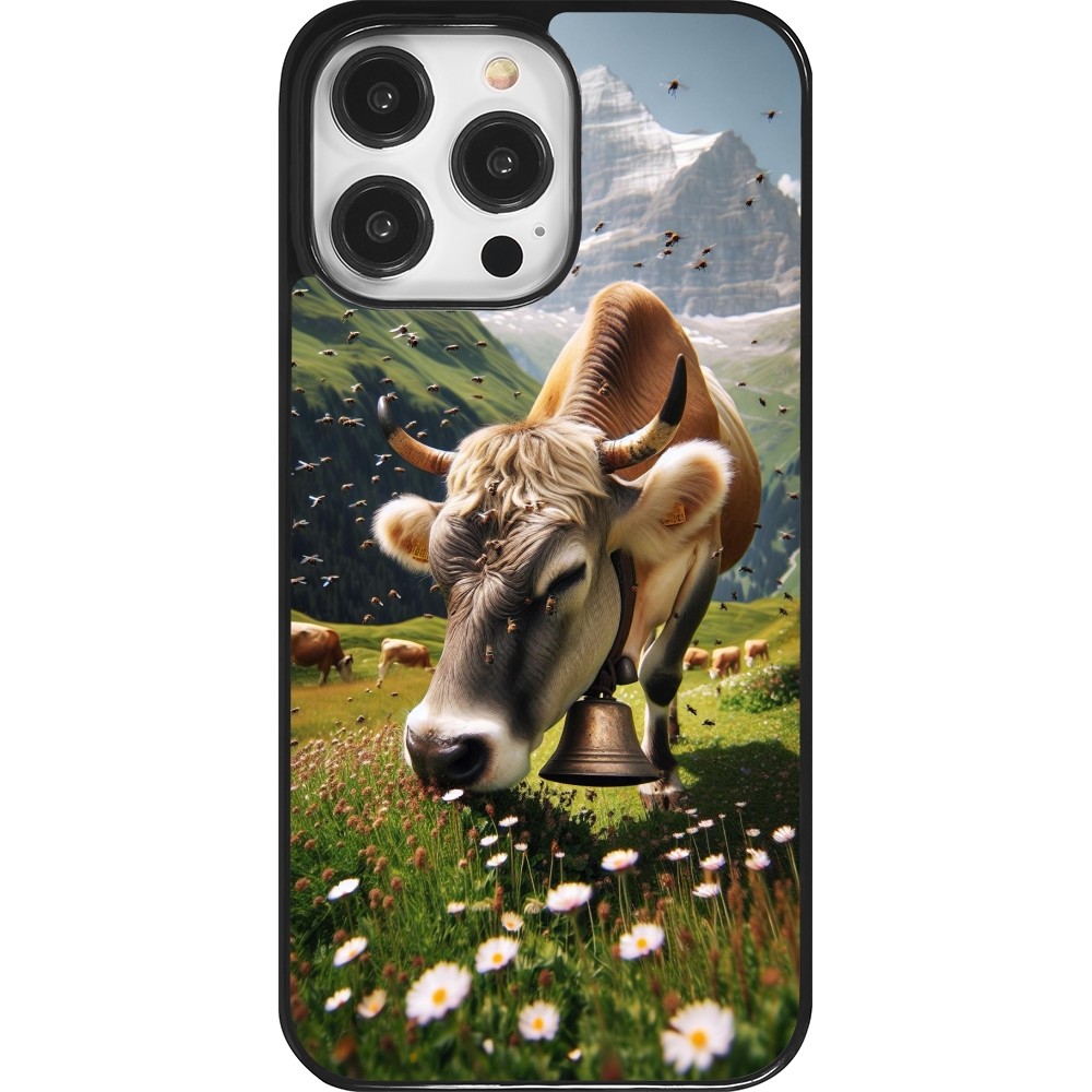 Coque iPhone 14 Pro Max - Vache montagne Valais