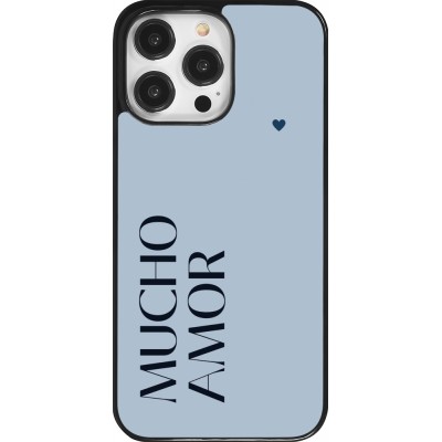 Coque iPhone 14 Pro Max - Valentine 2024 mucho amor azul