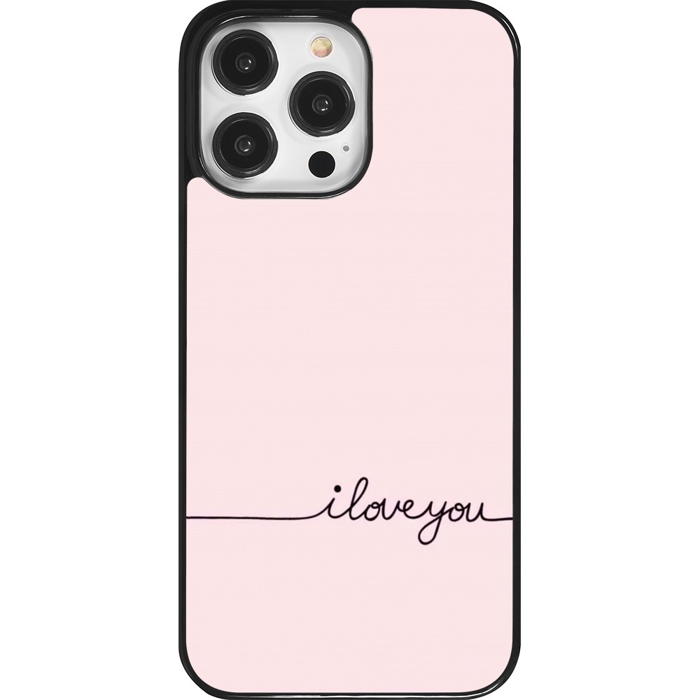 Coque iPhone 14 Pro Max - Valentine 2023 i love you writing