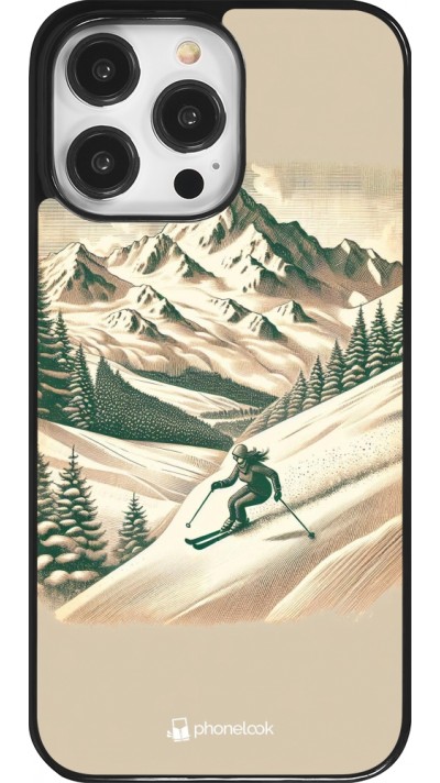 Coque iPhone 14 Pro Max - Vintage Ski Mountain