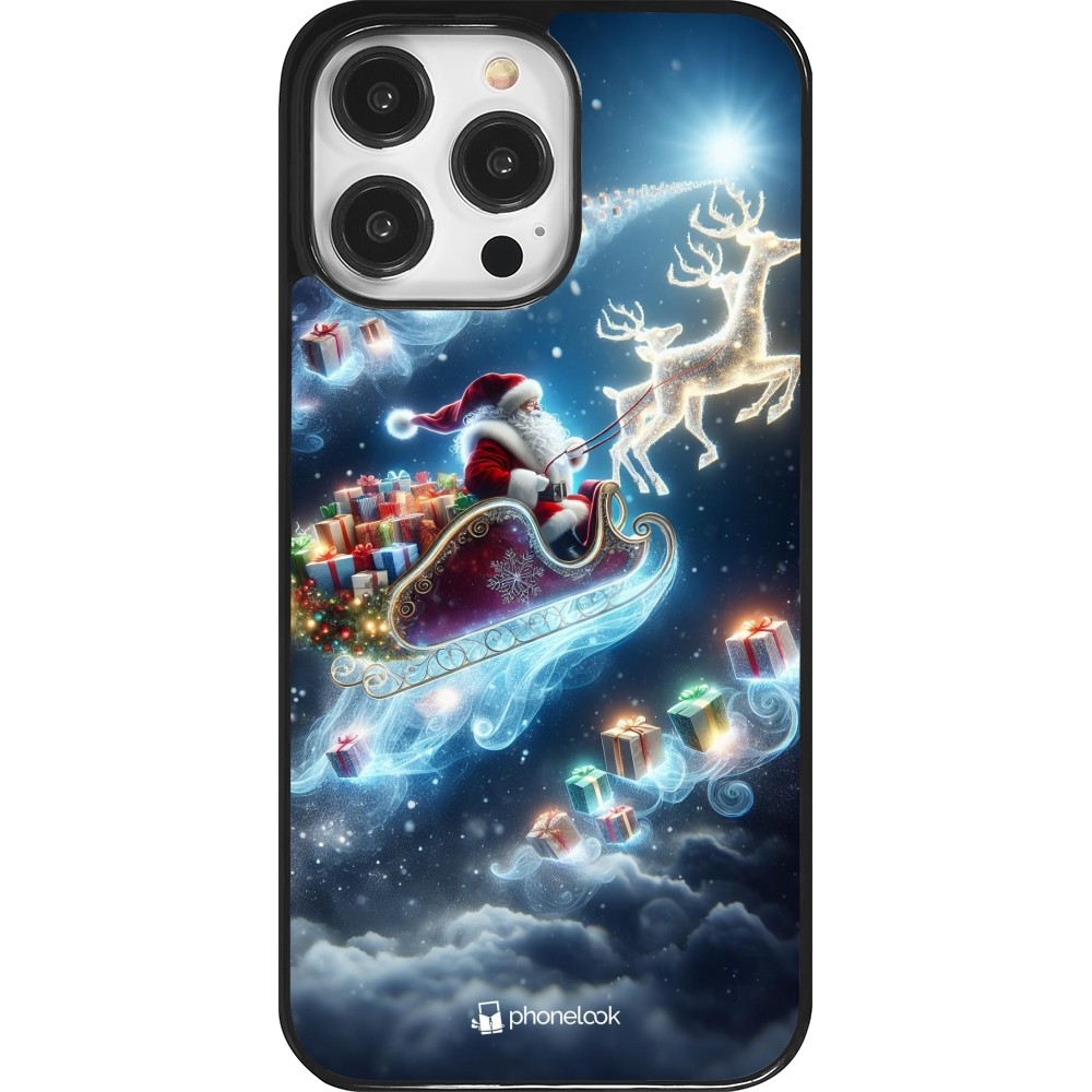 Coque iPhone 14 Pro Max - Noël 2023 Père Noël enchanté