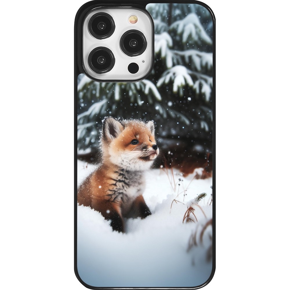 Coque iPhone 14 Pro Max - Noël 2023 Renardeau sapin