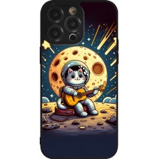 Coque iPhone 14 Pro Max - Silicone rigide noir AstroCat RockLune