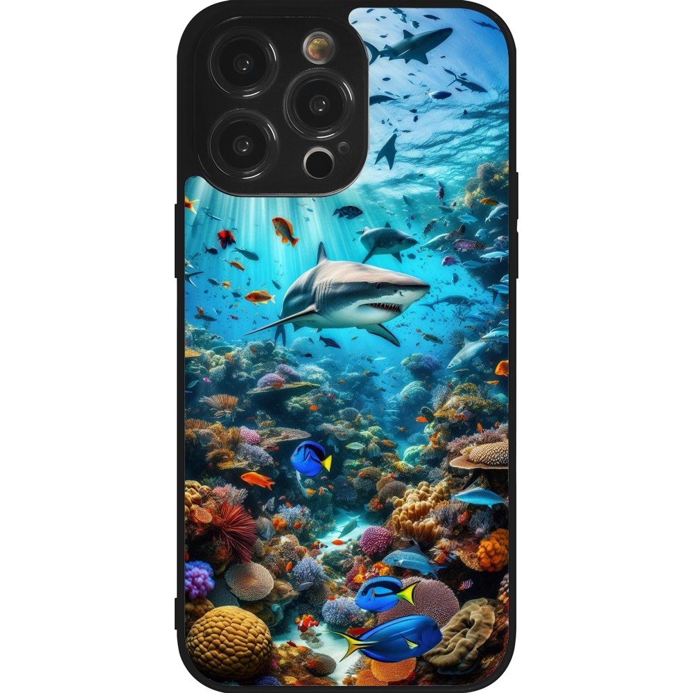 Coque iPhone 14 Pro Max - Silicone rigide noir Bora Bora Mer et Merveilles