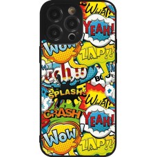 Coque iPhone 14 Pro Max - Silicone rigide noir Cartoons slogans