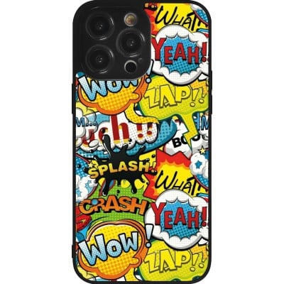 Coque iPhone 14 Pro Max - Silicone rigide noir Cartoons slogans