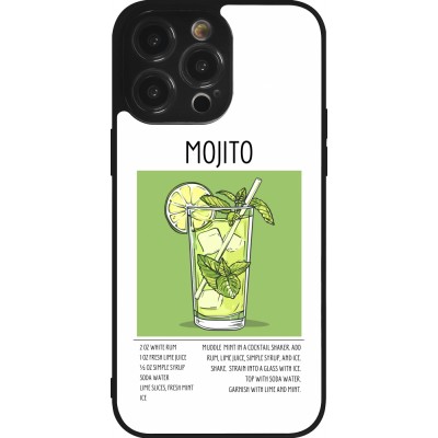 Coque iPhone 14 Pro Max - Silicone rigide noir Cocktail recette Mojito