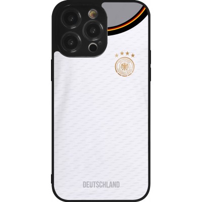 iPhone 14 Pro Max Case Hülle - Silikon schwarz Deutschland 2022 personalisierbares Fußballtrikot